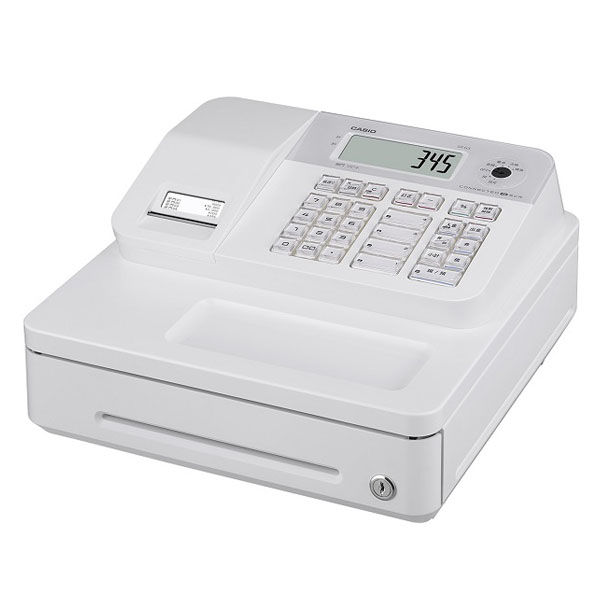 カシオ計算機 インボイス対応電子レジスター ホワイト SR-G3-EX-WE 1台