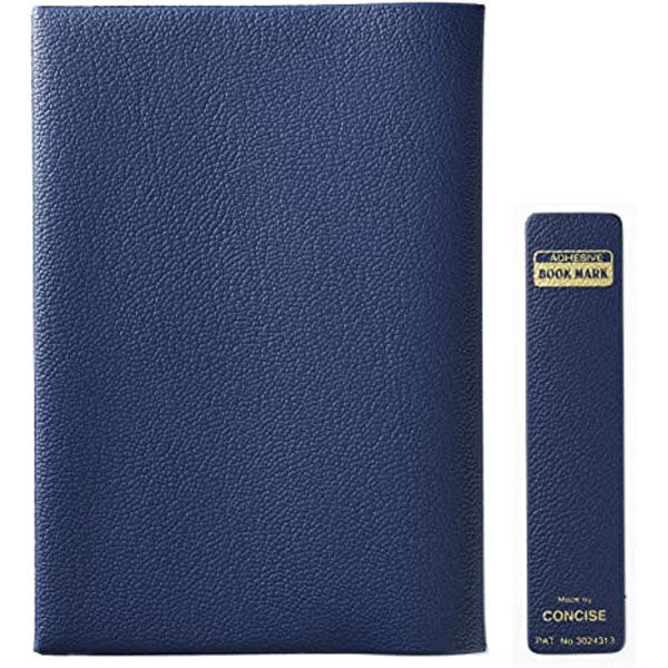 TTC 皮革調ブックカバーNo.4 新書判サイズ(大) 紺 323464 1個（直送品