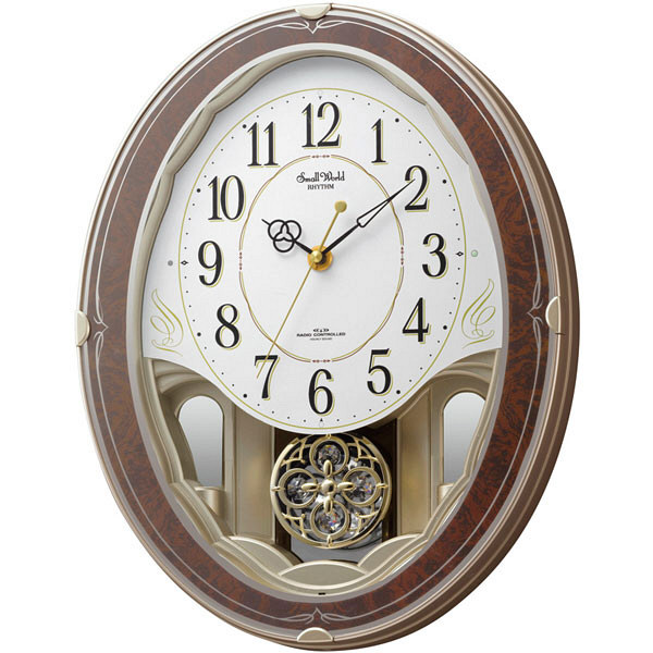 RHYTHM（リズム）スモールワールドハイム 掛け時計 [電波 ステップ