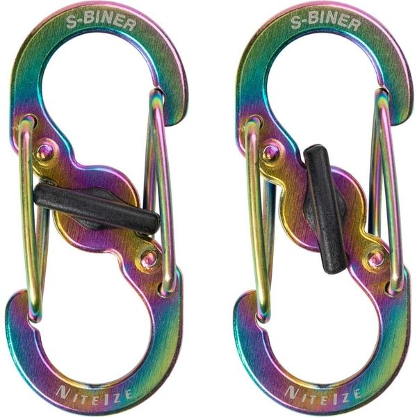 Nite Ize カラビナ 2個入 エスビナー マイクロロックスチール カラフル