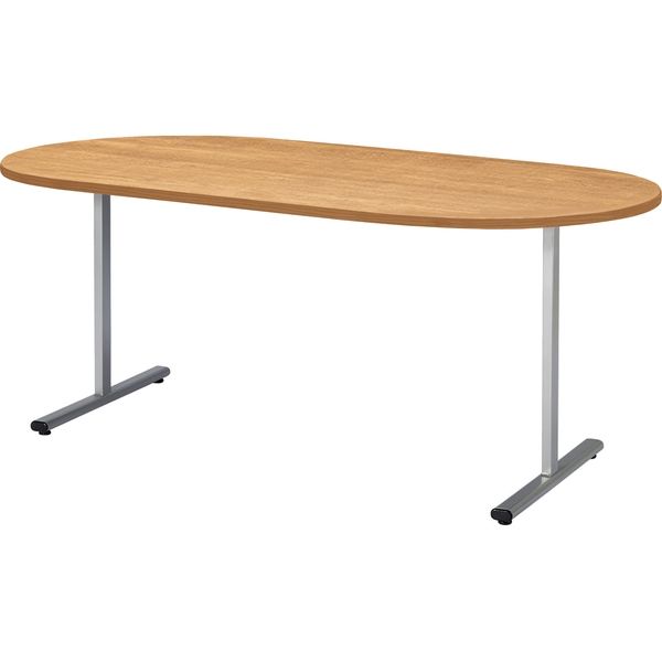 軒先渡し】ニシキ工業 ミーティングテーブル 楕円形 幅1800×奥行900×高