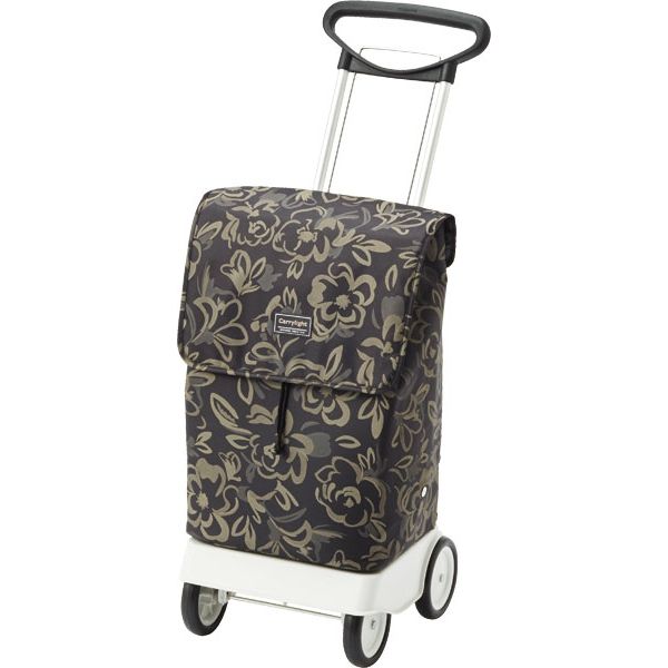 ウィズワン キャリーライトW138 ブラック花柄 CL138-BFL 【シルバー