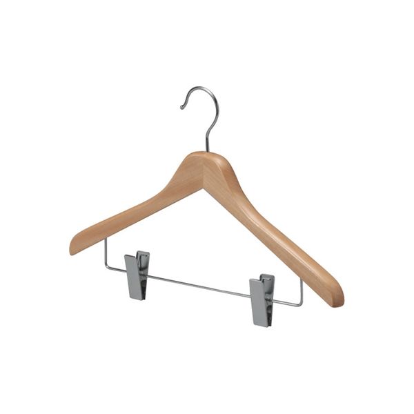 木製ハンガー 木目天然色（ピンチ付） BS-12 1セット（60本）（直送品
