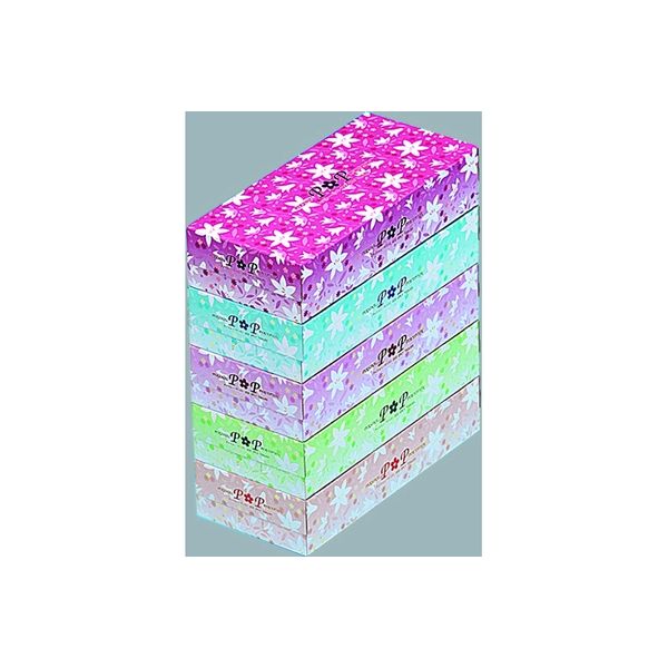 坪野谷紙業 POP ティシュ 200W 4939027000600 1セット（60箱）（直送品