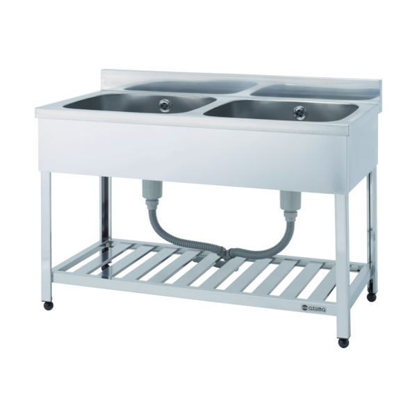 東製作所 アズマ 二槽シンク(ホース付) 1000×600×800 HP2-1000 1台 455