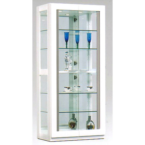 軒先渡し】 関家具 キュリオケース デコレート キュリオ ホワイト 幅