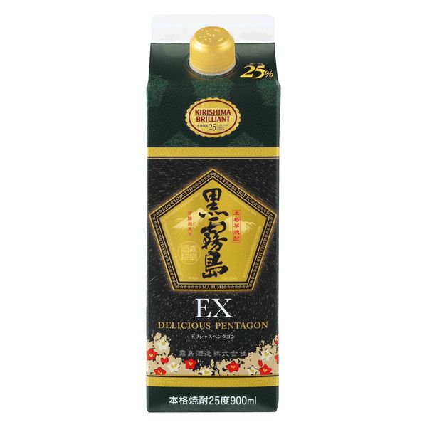 黒霧島EX 25度 900ml パック 1本 芋焼酎 霧島酒造 - アスクル