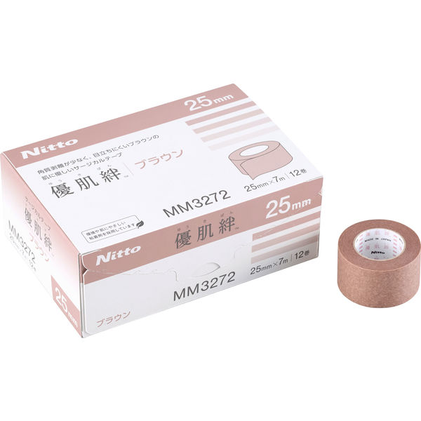 リニューアル】ニトムズ 優肌絆ブラウン MM3272 1箱（12巻入） - アスクル