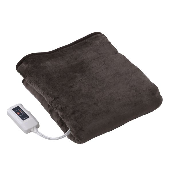 YAMAZEN 洗える 電気ひざ掛け毛布 120×60cm 表フランネル・裏プードル