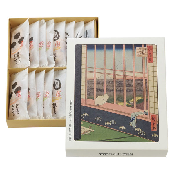 王様堂本店〉東京国立博物館コラボ 昔かきもち 格子戸16枚 1個 三越