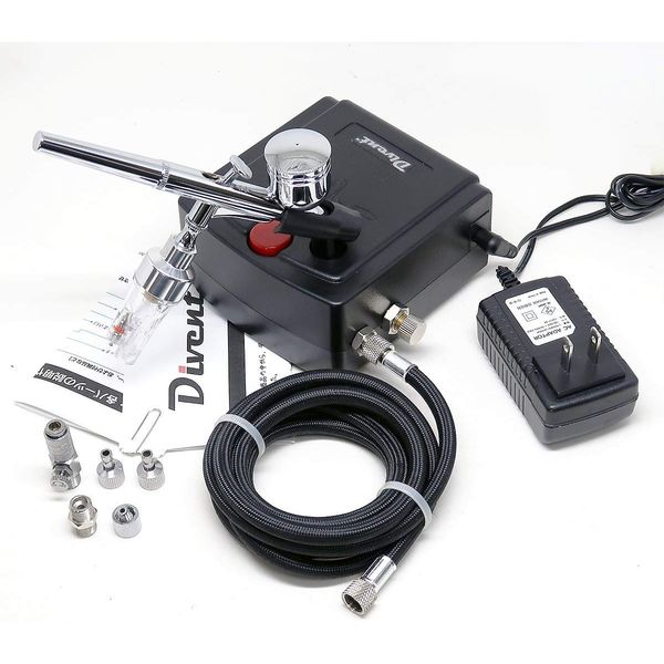 DIVENT エアブラシ&ミニ コンプレッサー セット 図解入り日本語解説書
