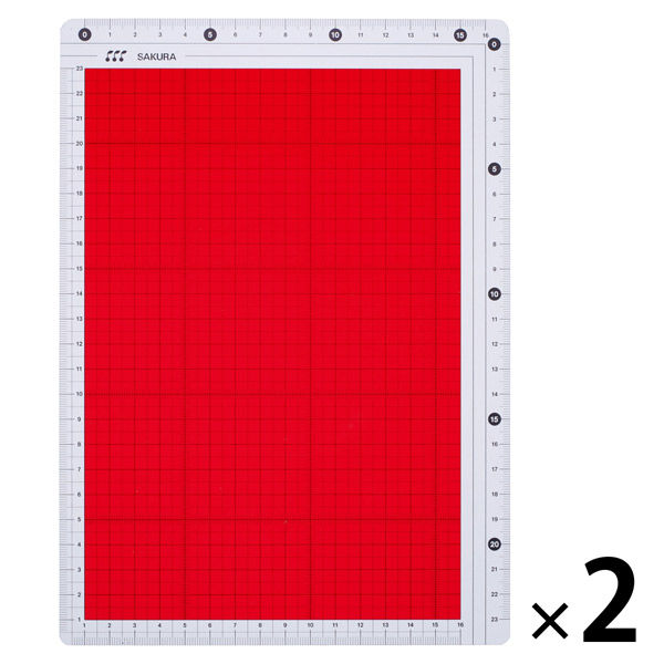 暗記下敷き レッド B5 Gシタジキ#19 サクラクレパス 2枚 - アスクル