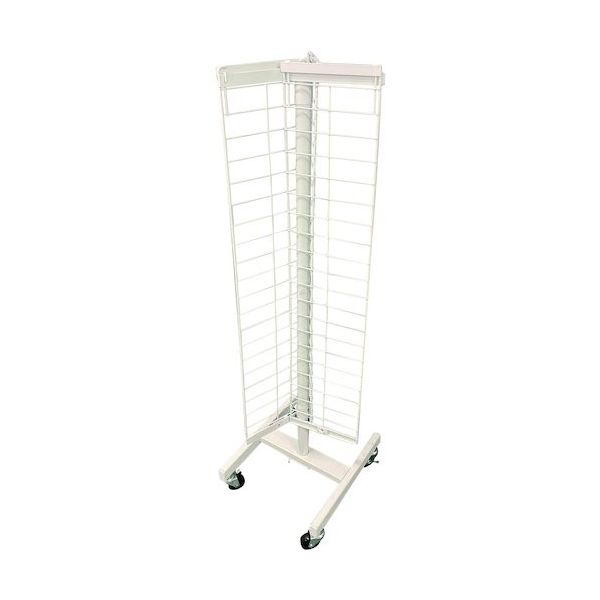 ダイドーハント DAIDОHANT 回転ネット什器 三面 白 TKNー3 キャスター