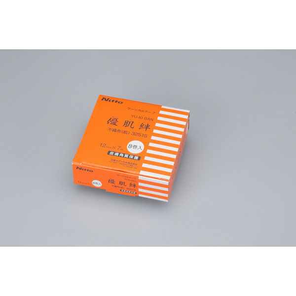 ニトムズ 優肌絆(肌)12mm×7M 8個入 3251S 1箱(8巻入) サージカルテープ