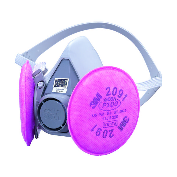 3M 取替式防じんマスク(RL3国家検定合格品) 6000/2091ーRL3 Sサイズ