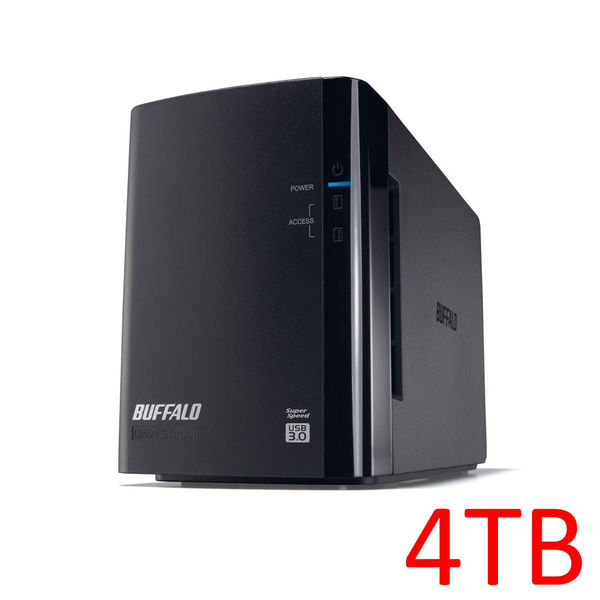 バッファロー ミラーリング機能搭載外付けHDD HD-WL4TU3/R1J 4TB