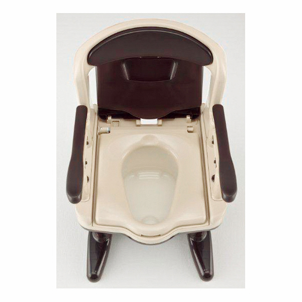 アロン化成 安寿 ポータブルトイレ ジャスピタ 標準便座 ブラウン 533