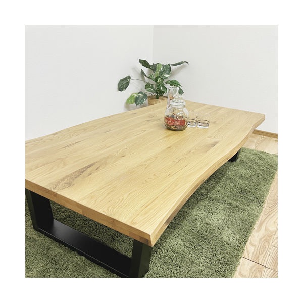 軒先渡し】後藤家具物産 座卓テーブル オーク無垢材 幅1600×奥行850×高