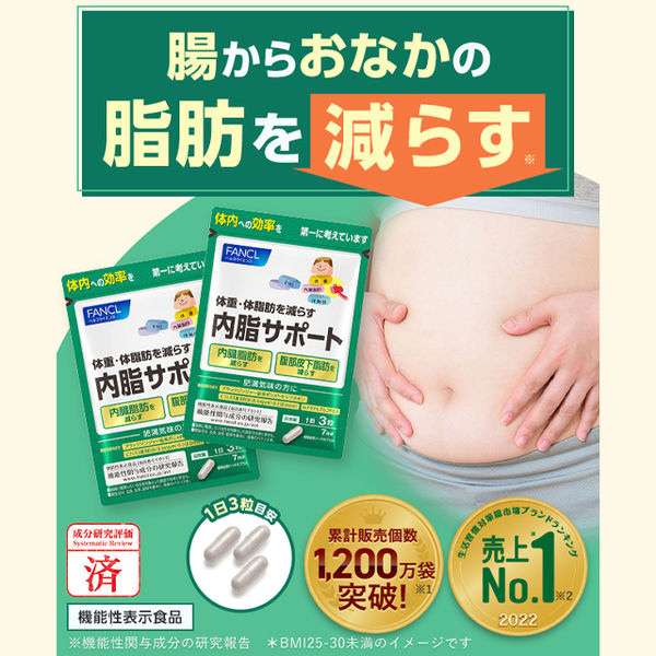 内脂サポート（FANCL） / 147日分（15日分×1袋、33日分×4袋） 健康食品・サプリメント】内脂サポート│ファンケルオンライン
