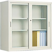 組立設置込】コクヨ 保管庫 ガラス扉書庫 浅型 下置き用 幅880×奥行400