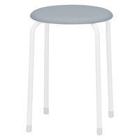 TOKIO 丸イス（座:ビニールレザー スタッキング可能） ライトブルー 1