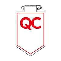 日本緑十字社 ビニールワッペン(胸章) QCマーク 胸39 90×60mm 軟質