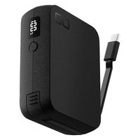 モバイルバッテリー USB Type-Cケーブル内蔵 10000mAh 35W出力 残量