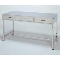 柏ステンレス工業 作業台 引出3個付 アジャスター付 1200×600×800mm