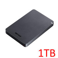 バッファロー USB3.1(Gen.1)対応 耐衝撃ポータブルHDD 1TB ブラック HD