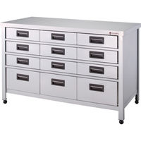 東製作所 アズマ ステンレス製縦型引出し付作業台 1200×600×800 引出し