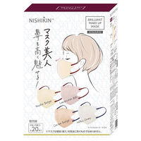 錦尚金 ブリリアントマスク 2D立体型バイカラー02番 20枚