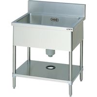 マルゼン 二槽シンク1300×750×800(ホース付) BS2-137 1台 136-2468