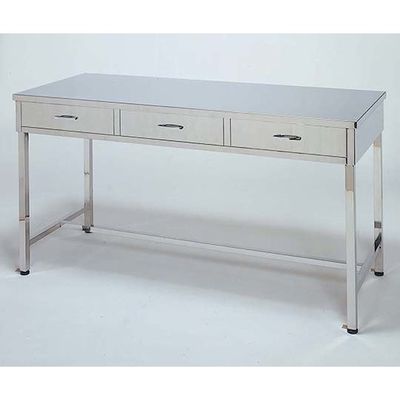 柏ステンレス工業 作業台 引出6個付 アジャスター付 1500×750×800mm