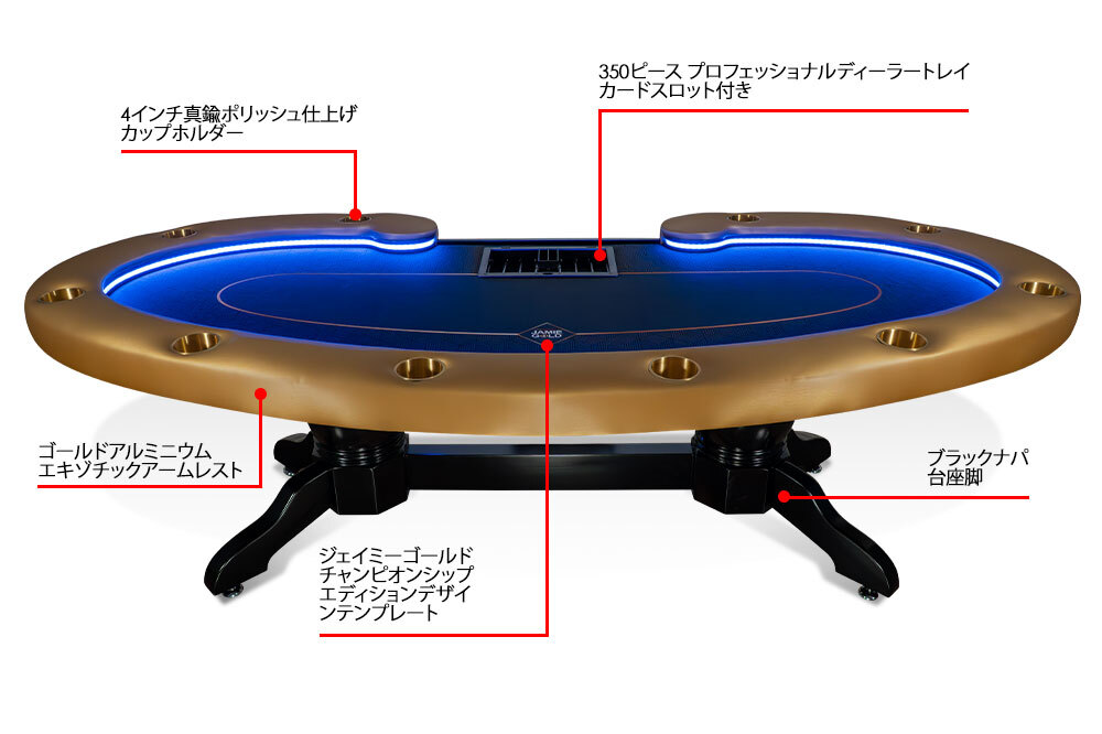 日本で販売中のカスタムポーカーテーブル｜アメリカNo.1ポーカー