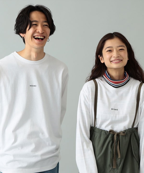 BEAMS（ビームス）ミニロゴ ロングスリーブ Tシャツ（Tシャツ