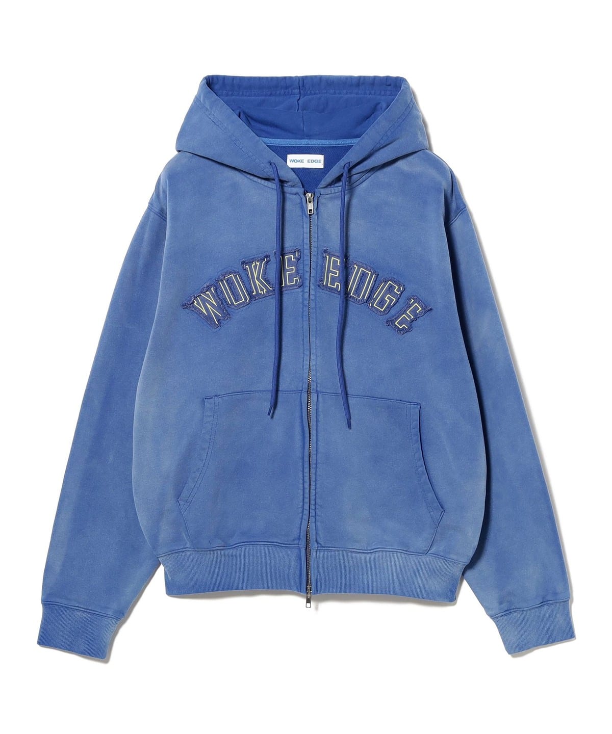 BEAMS（ビームス）WOKE EDGE / Faded Embroidery Zip Up Hoodie