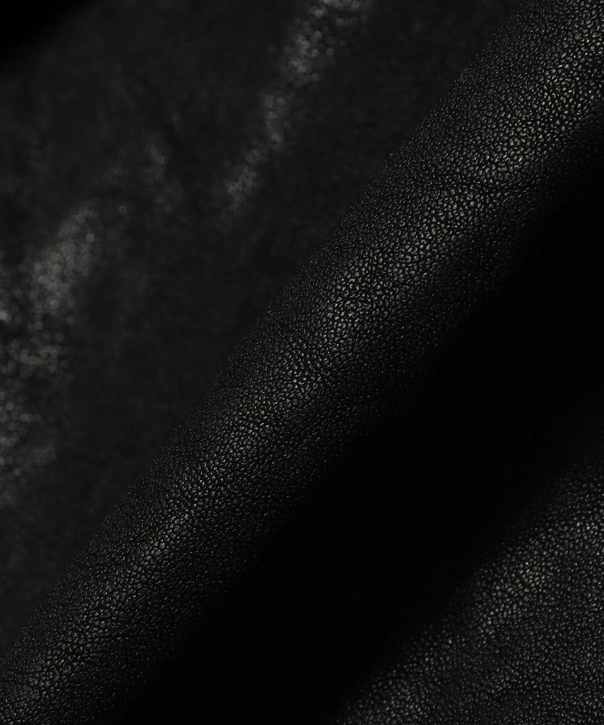 BEAMS（ビームス）ユーズド加工 レザー ジップブルゾン【ワイド