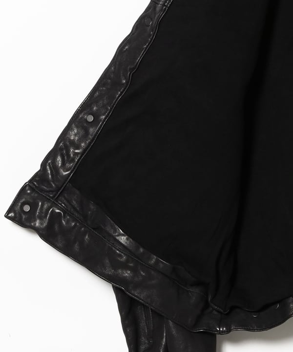 BEAMS（ビームス）ワイドショートフィット シープレザー ジャケット