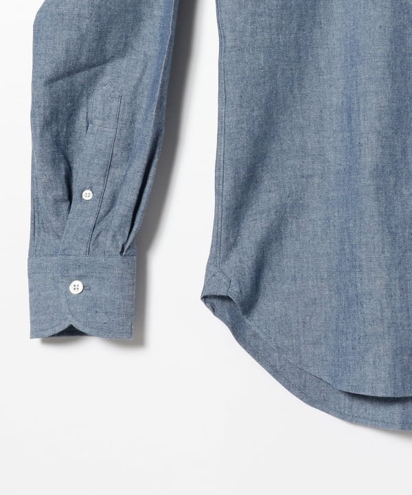 BEAMS F（ビームスF）シャンブレー タブカラーシャツ（シャツ