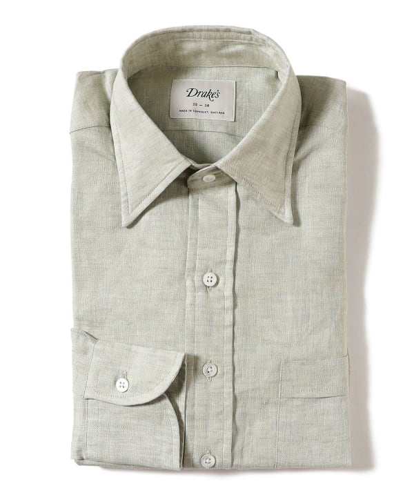 BEAMS F（ビームスF）【別注】Drake's / リネン ソリッド レギュラー