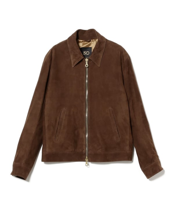 BEAMS F (BEAMS F) CINQUANTA / Suede Regular Color Zip Up Blouson