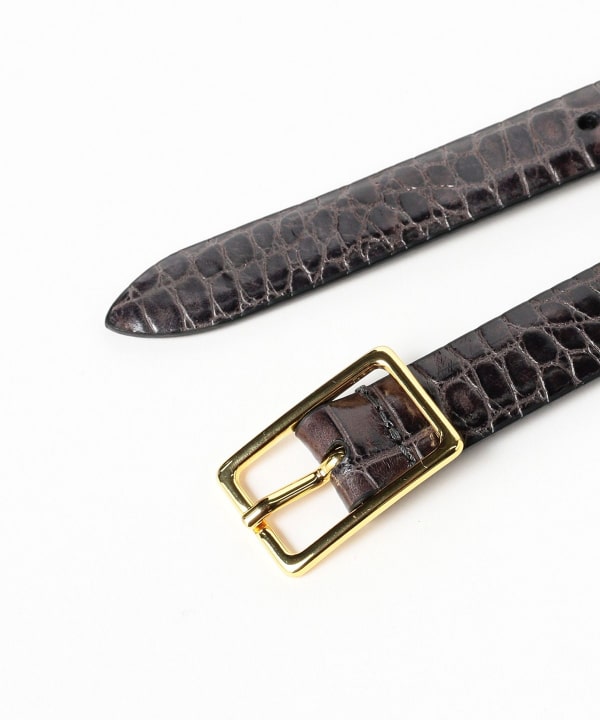 BEAMS F（ビームスF）Anderson's / クロコスタンプ レザーベルト