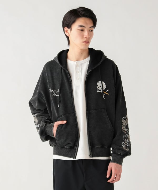 BEAMS HEART（ビームス ハート）スノーウォッシュ スカジャン ジップ