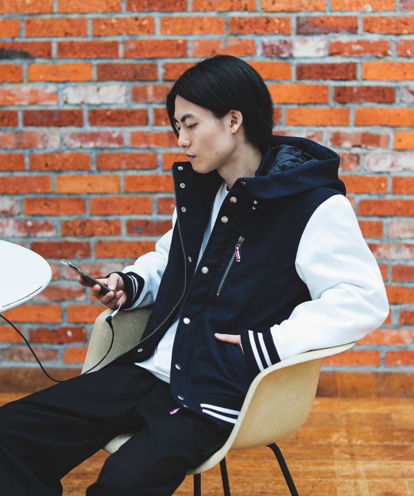 BEAMS HEART Melton BEAMS HEART Stadium Jacket (Blouson Blouson