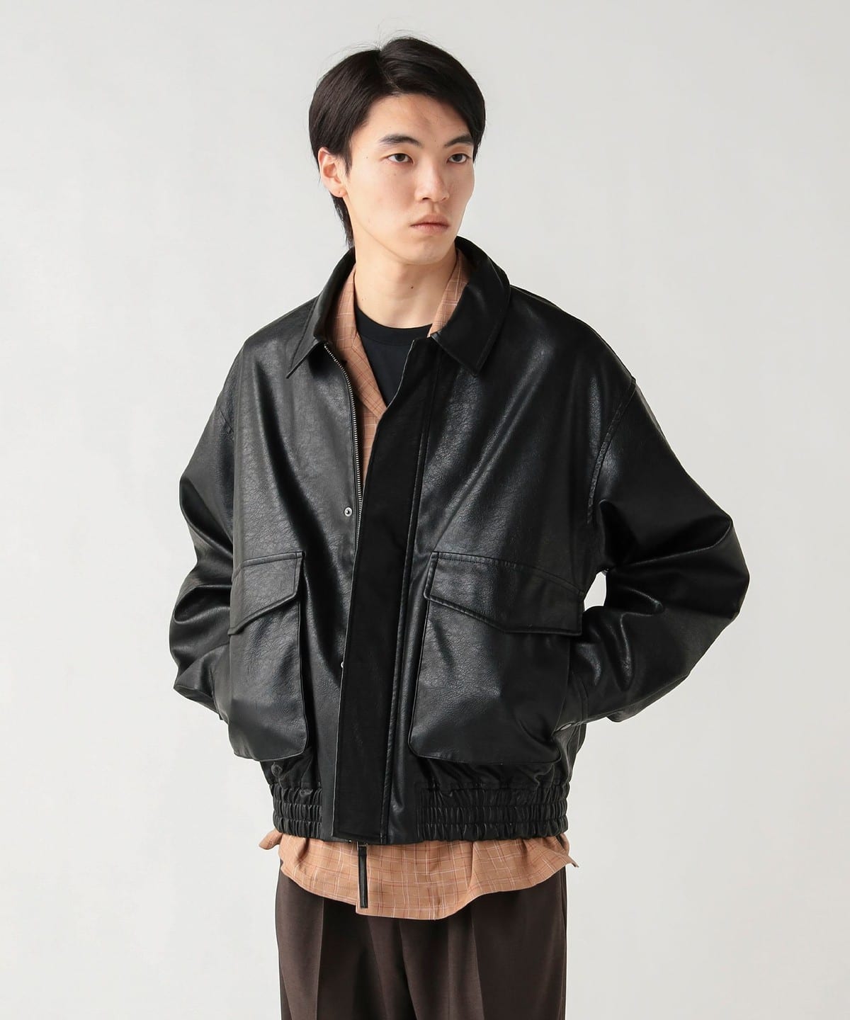 BEAMS HEART（ビームス ハート）クラシック フェイクレザー ブルゾン