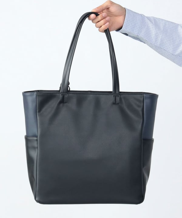 BEAMS HEART（ビームス ハート）フェイクレザー 切替 トートバッグ