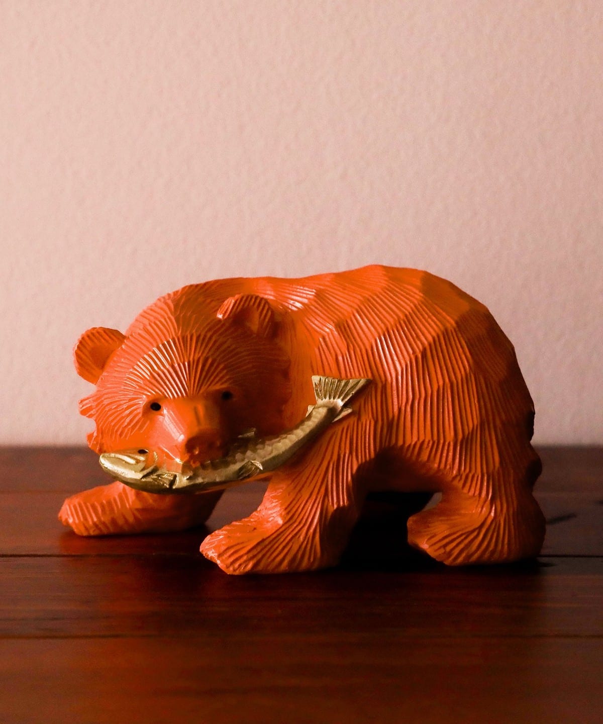 BEAMS JAPAN（ビームス ジャパン）【別注】鮭熊 貯金箱 橙（インテリア