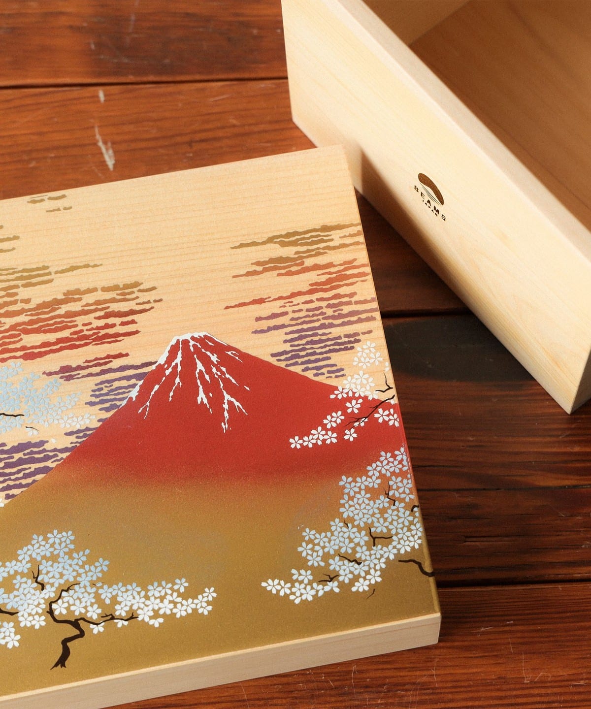 BEAMS JAPAN（ビームス ジャパン）【別注】大辻漆器 / 蒔絵木箱 桜 大