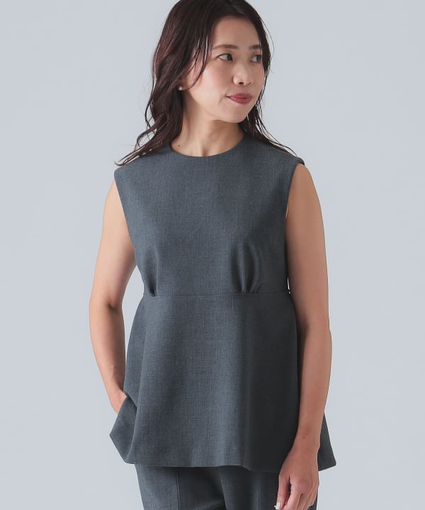 EFFE BEAMS（エッフェ ビームス）ダブルクロス ペプラム ノースリーブ