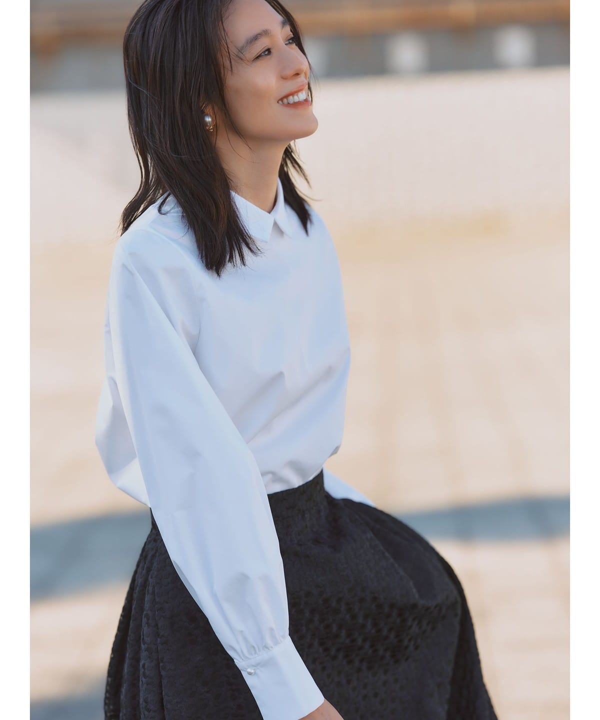 Demi-Luxe BEAMS（デミルクス ビームス）グログランカラー ブラウス